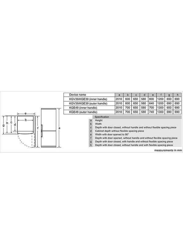 Bosch Series 4 KGV39VLEAG 60cm Wide, VitaFresh, 70/30 split, Low Frost Fridge Freezer - Silver - Image 7